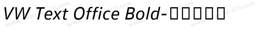 VW Text Office Bold字体转换